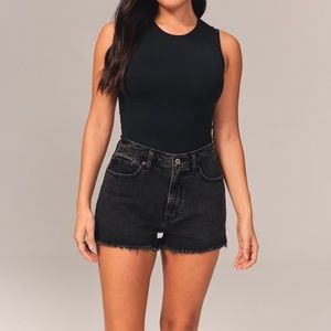 Abercrombie curve love high rise mom shorts